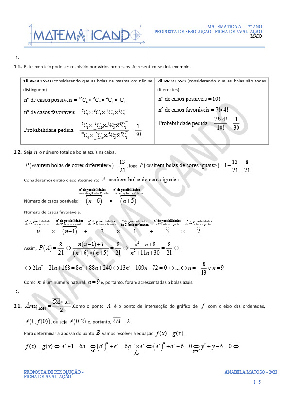 Proposta de resolucao Ficha de avaliacao 12ano MAIO 2023 pdf image