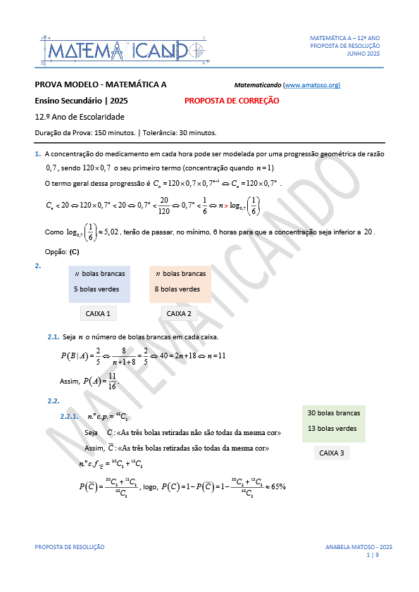PROPOSTA DE CORRECAO PROVA MODELO JUNHO 2025 V2 1 pdf image